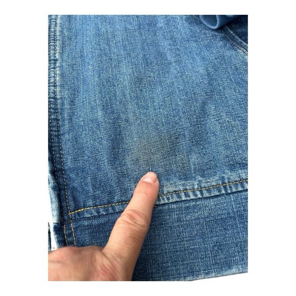 Vintage Rocawear Denim Jacket Women’s 3XL Oversized Embroidered Logo Y2K - Picture 4 of 11